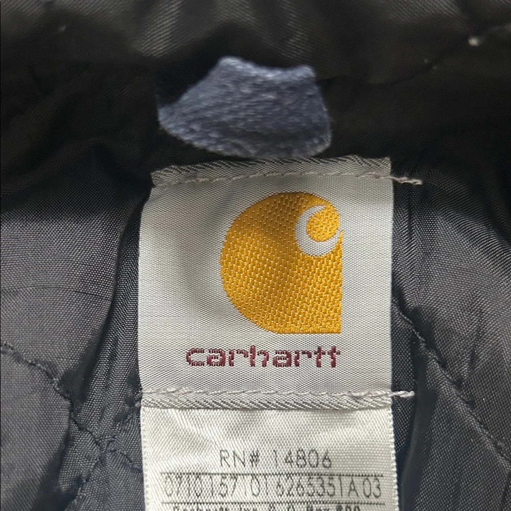 Men’s Carhartt Navy Hooded Jacket - Picture 7 of 12